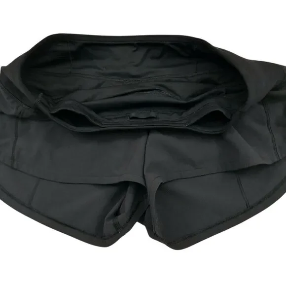 lululemon Hotty Shorts Womens 4 Black Lined Lightweight Athleisure Running Gym - Picture 2 of 9